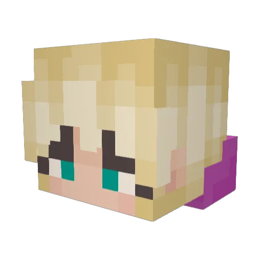 WolfyPlayz3000 Minecraft avatar head, 3D render