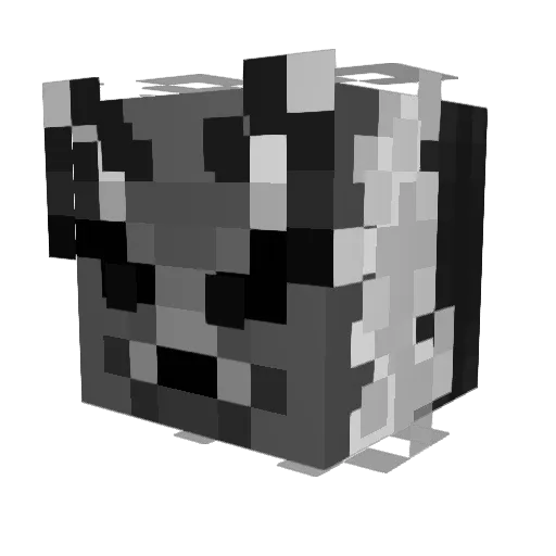 WolfySnake Minecraft avatar head, 3D render