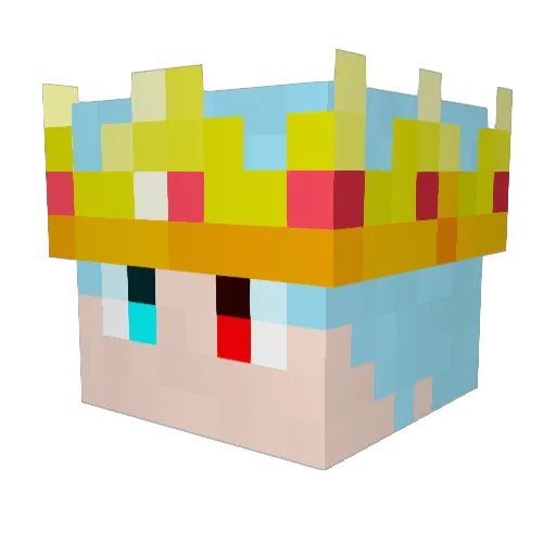 WolfyTail_ Minecraft avatar head, 3D render