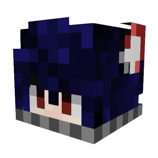 WolfyTheEnby Minecraft avatar head, 3D render
