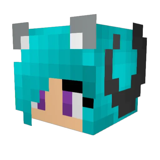 Wolfy_107 Minecraft avatar head, 3D render