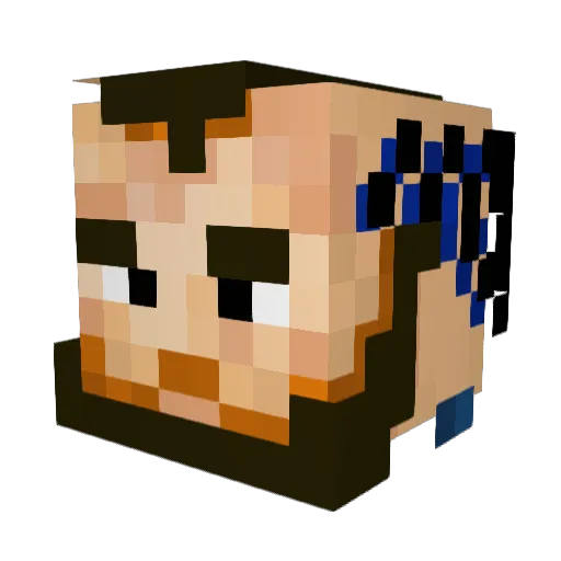 Wolfy_Fenrir Minecraft avatar head, 3D render