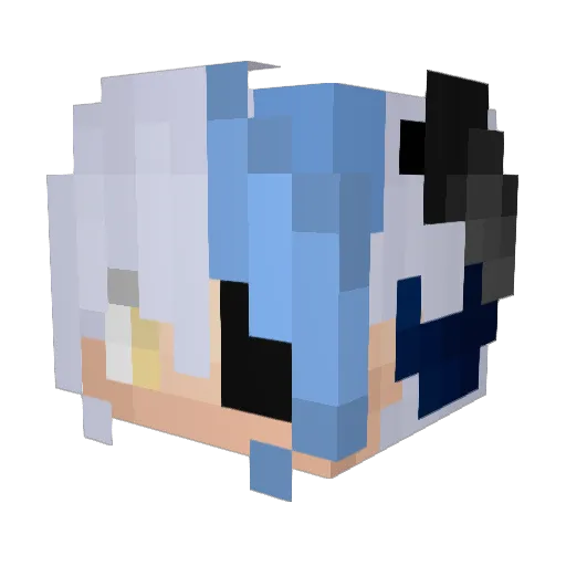 Wolfy_MoonHowl Minecraft avatar head, 3D render