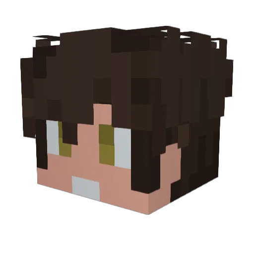 Wolfy_exe Minecraft avatar head, 3D render