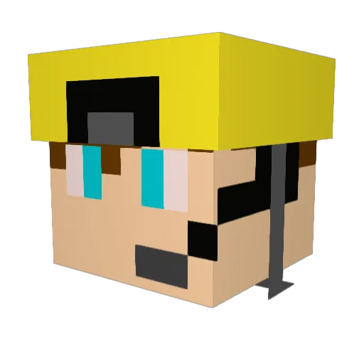 Wolfyboy44 Minecraft avatar head, 3D render