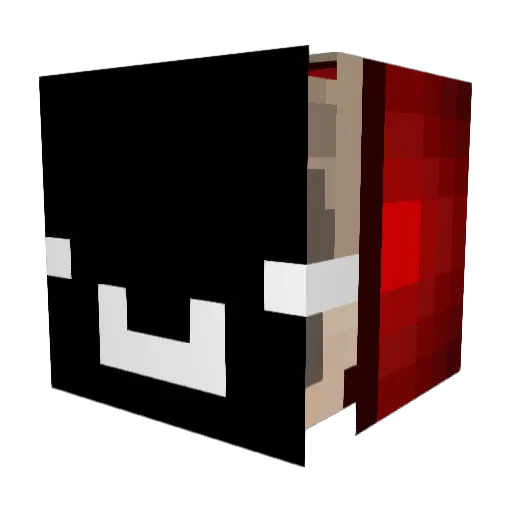 Wolfycat99 Minecraft avatar head, 3D render