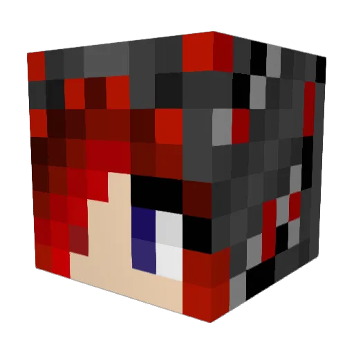 Wolfylover028 Minecraft avatar head, 3D render