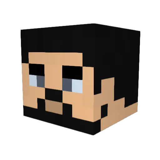 WolfyxD Minecraft avatar head, 3D render