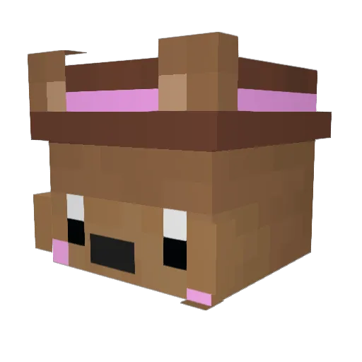 Wolfyyi Minecraft avatar head, 3D render