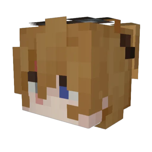 Wolfyyx Minecraft avatar head, 3D render