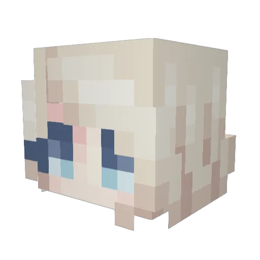 Wolfz2823 Minecraft avatar head, 3D render