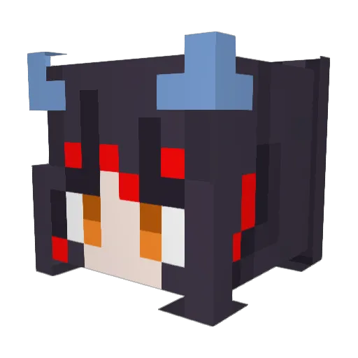 WoliSelene Minecraft avatar head, 3D render
