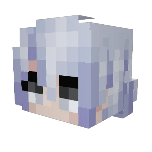 Woliar Minecraft avatar head, 3D render