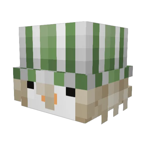 Woliee Minecraft avatar head, 3D render