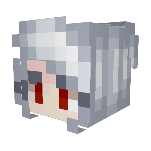 Wolineif Minecraft avatar head, 3D render