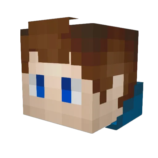 WolkGaming Minecraft avatar head, 3D render