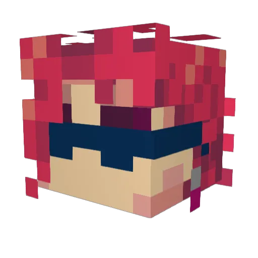 Wolkeje_ Minecraft avatar head, 3D render