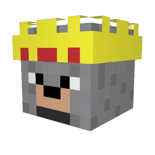 Wolkster Minecraft avatar head, 3D render
