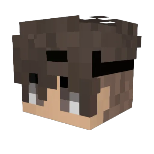Wolkvu Minecraft avatar head, 3D render