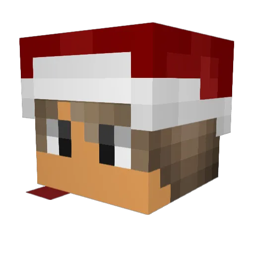 Wollegras Minecraft avatar head, 3D render