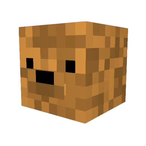 Wolleon Minecraft avatar head, 3D render