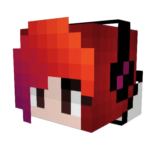Wolli23 Minecraft avatar head, 3D render