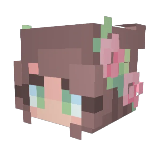 WolligerWombat Minecraft avatar head, 3D render