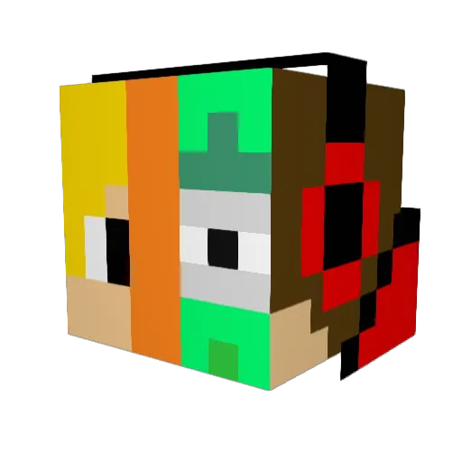 Wollox2010 Minecraft avatar head, 3D render