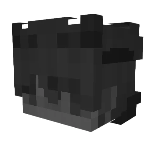 Wolnex Minecraft avatar head, 3D render