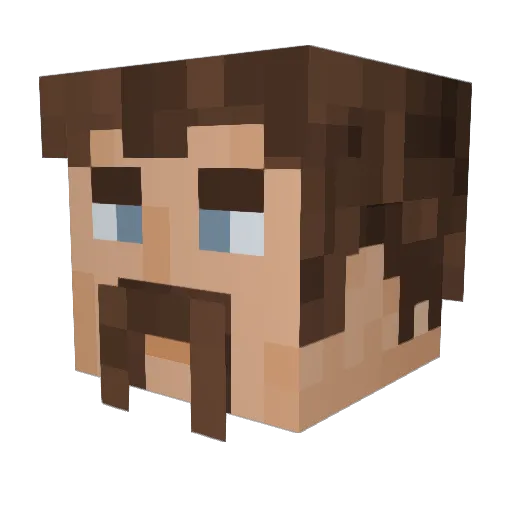 WolnyChlop Minecraft avatar head, 3D render