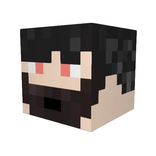 Wolrag Minecraft avatar head, 3D render