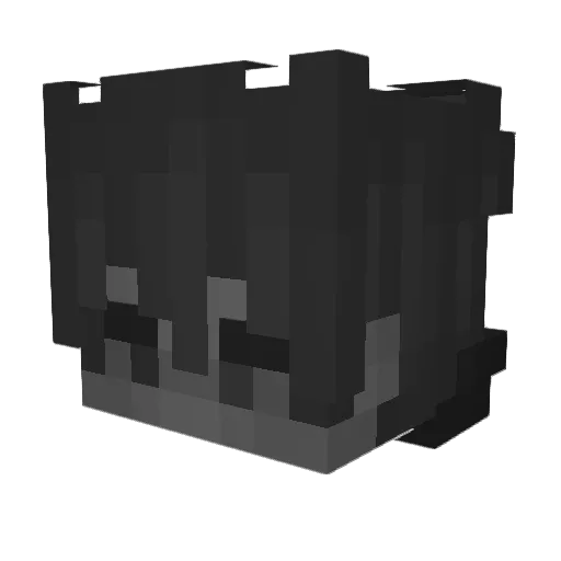 Wolser Minecraft avatar head, 3D render
