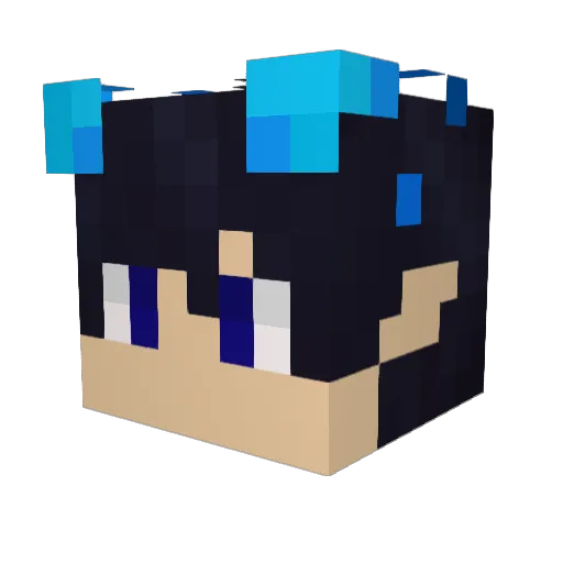 Wolsify Minecraft avatar head, 3D render