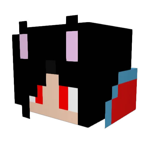 WolvG Minecraft avatar head, 3D render