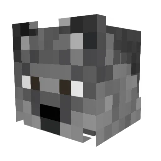 WolvXYT Minecraft avatar head, 3D render