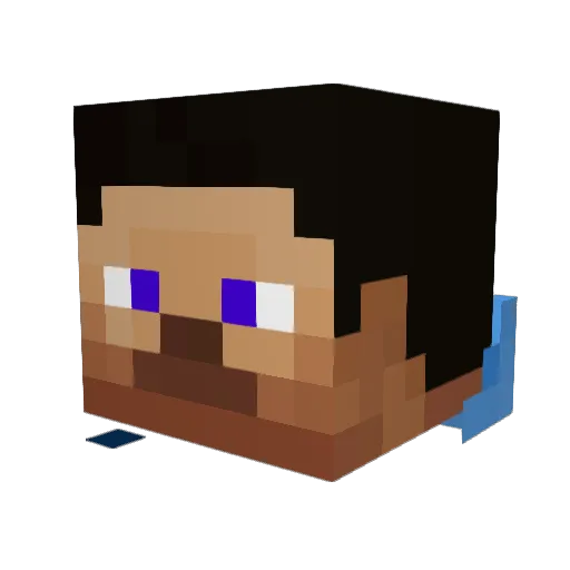 Wolvar07 Minecraft avatar head, 3D render