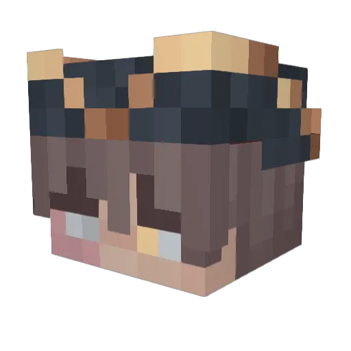 WolveGladiator Minecraft avatar head, 3D render