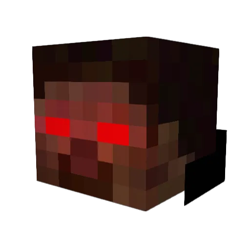 WolveSpirit Minecraft avatar head, 3D render