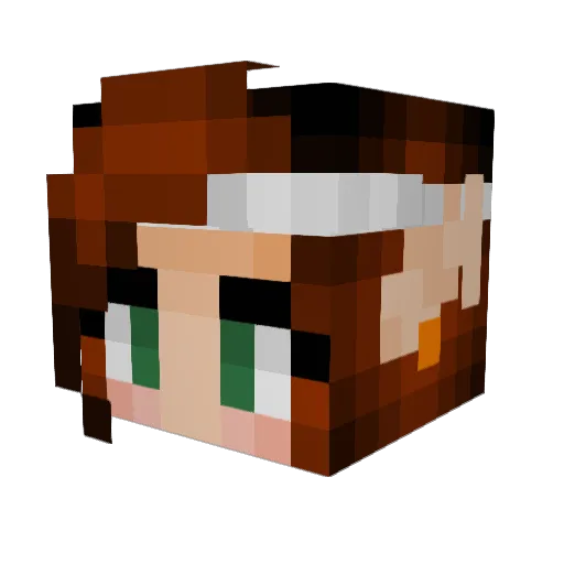 Wolven6 Minecraft avatar head, 3D render