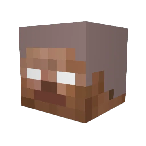 Wolverine1128 Minecraft avatar head, 3D render