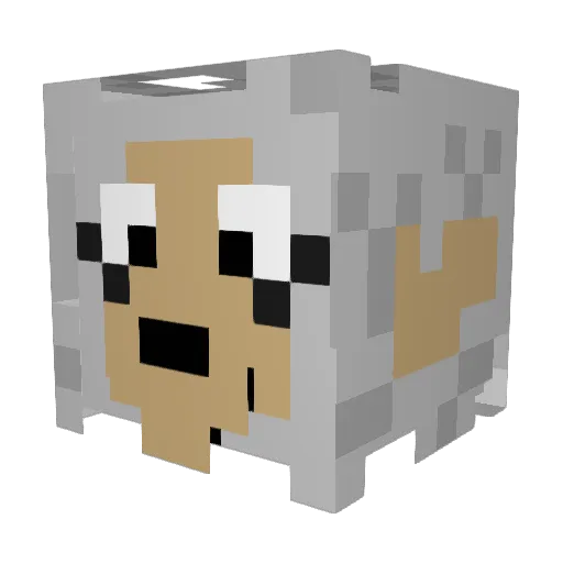 WolverineCraft9 Minecraft avatar head, 3D render