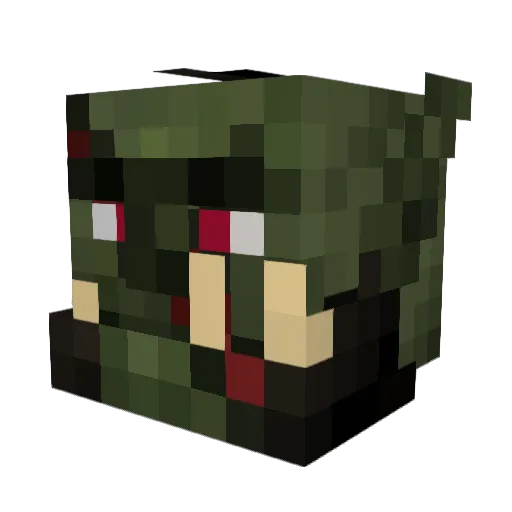 Wolverine_135 Minecraft avatar head, 3D render