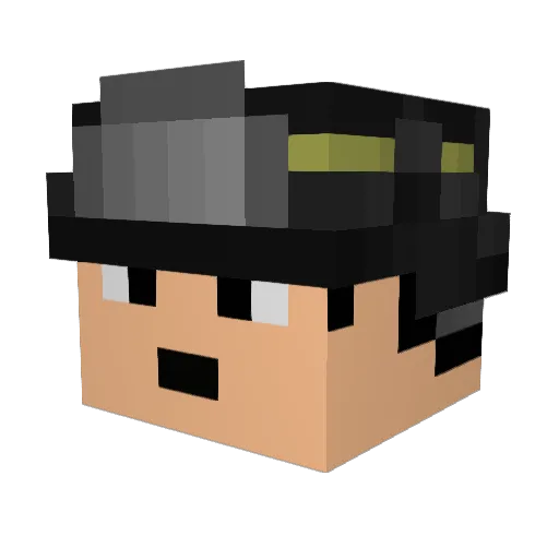Wolverines86 Minecraft avatar head, 3D render