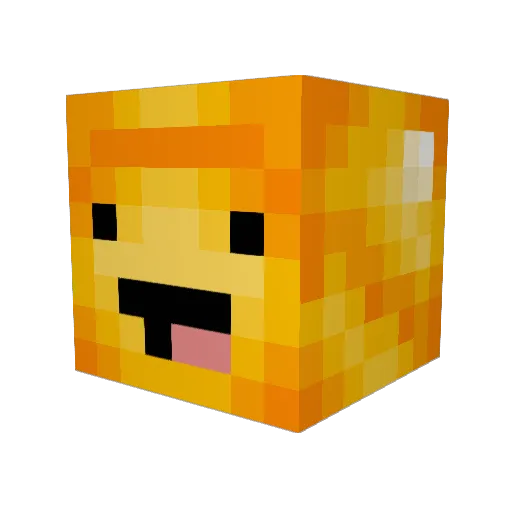 Wolverinoe Minecraft avatar head, 3D render