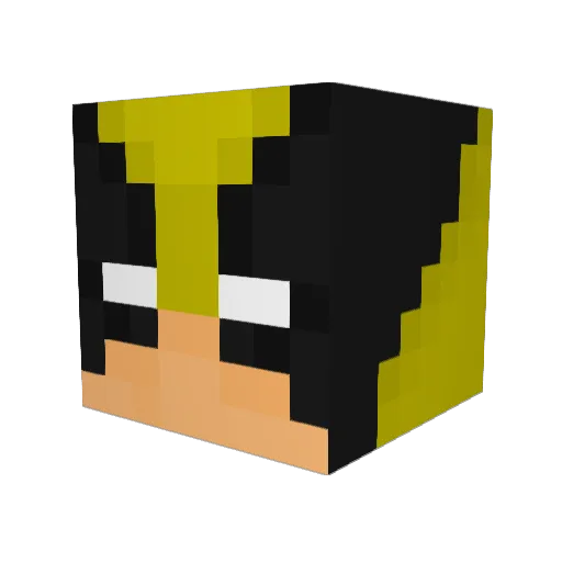 Wolversteve Minecraft avatar head, 3D render