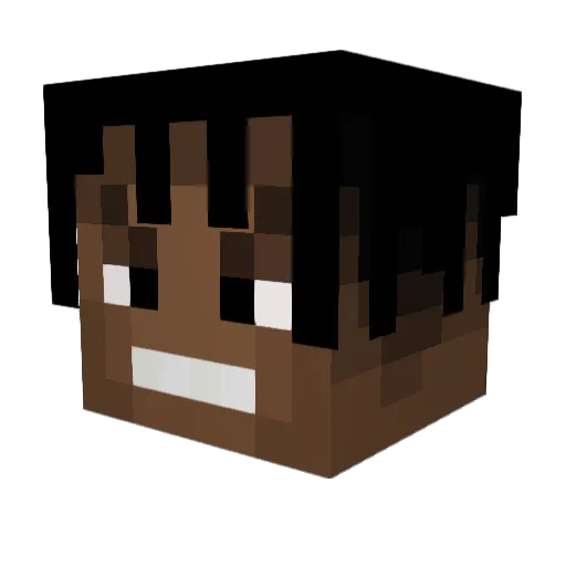 Wolves3221 Minecraft avatar head, 3D render
