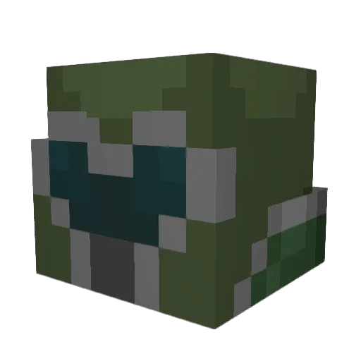 Wolvis_ Minecraft avatar head, 3D render