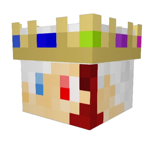 WolyChan Minecraft avatar head, 3D render