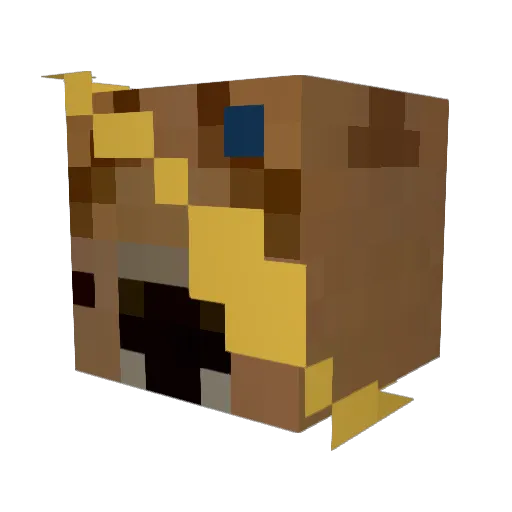 WombatKing102 Minecraft avatar head, 3D render