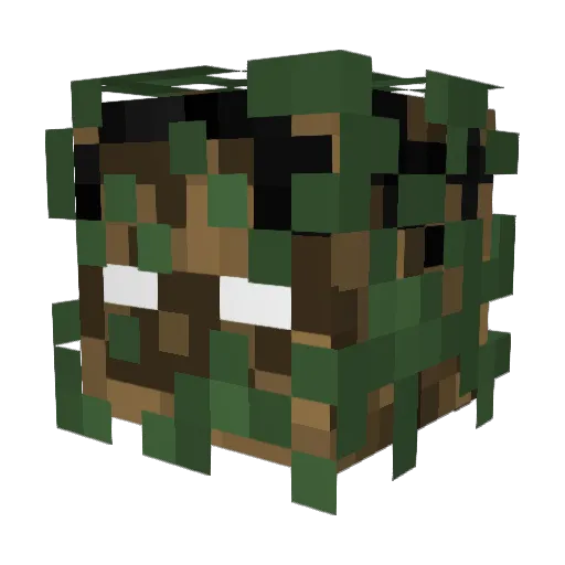 Wombii Minecraft avatar head, 3D render